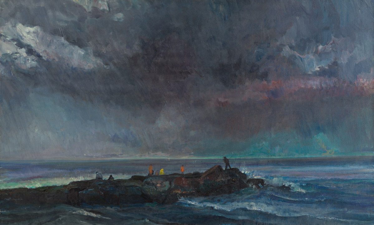 LOUIS B. SLOAN (1932 - 2008) Untitled (Storm Approaching Shore).